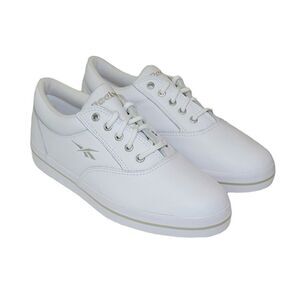 Reebok White Leather Gold Striped Golf Sneakers Size 7 NWOT